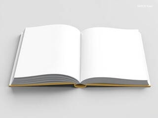 Fototapeta premium Book Mockup Displaying Blank Page for Design Concept