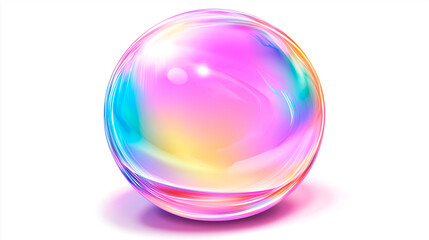 Cute inflated bubble isolated background