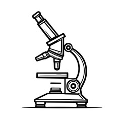 Microscope hand-drawn sketch.