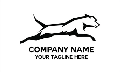 outline of running dog