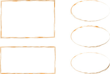 golden color thin frames borders collection
