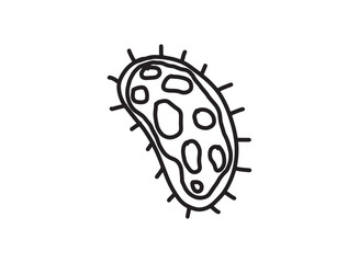 Set of an Bacteria and Virus Illustration