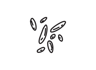 Set of an Bacteria and Virus Illustration