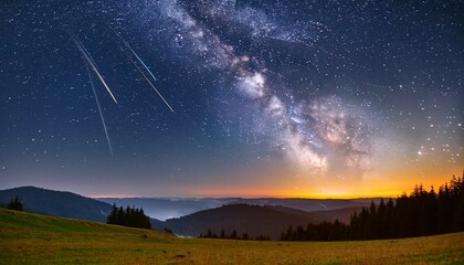 Fototapeta premium Sharp beams of light streak across the darkness. 