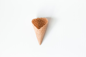 ice cream cone on a white background. 