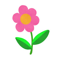 pink flower isolated on white background