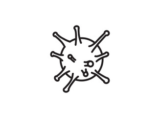 Set of an Bacteria and Virus Illustration
