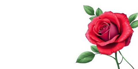 Delicate Rose PNG for Design, Blank Space for Text