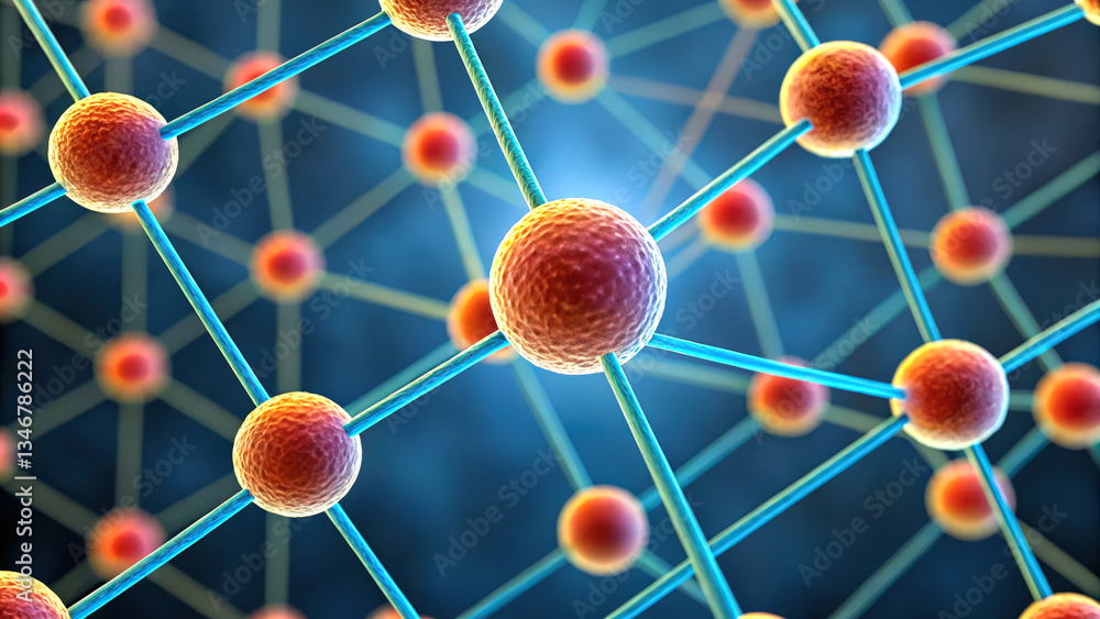 Aufkleber a network of interconnected cells communicating in a dynamic, technological environment.