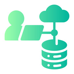 cloud server gradient icon
