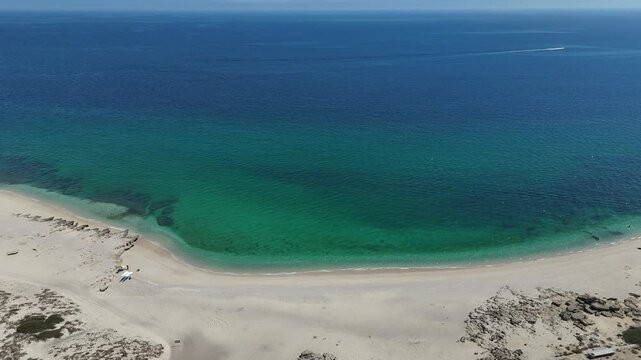 la ventana bcs playa punta arena beach aerial drone panorama baja california sur mexico landscape