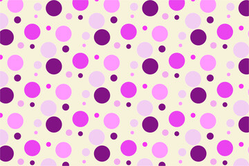 Abstract colorful random circles seamless pattern on a white background, polka pattern, vector illustration  