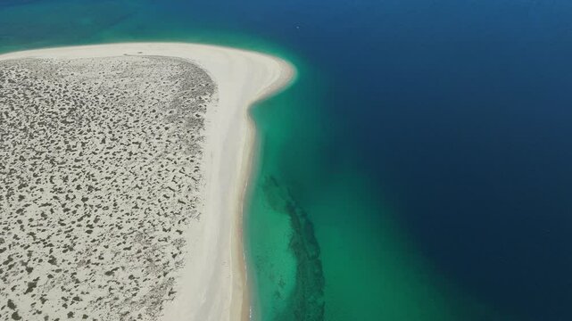 la ventana bcs playa punta arena beach aerial drone panorama baja california sur mexico landscape