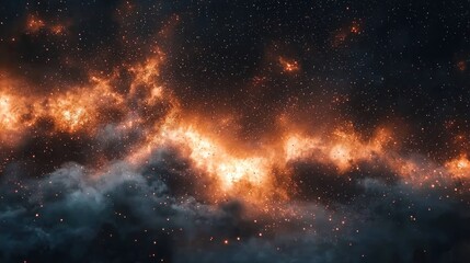 Fiery cosmic clouds