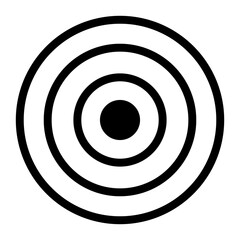 Black target vector icon isolated on white background