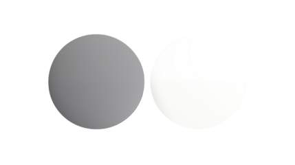 Abstract grayscale spheres perfect for minimalist design projects website backgrounds and modern presentations Ideal for corporate branding and tech visuals on white and transparent Background	
