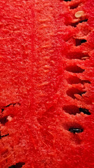 Close-up of ripe fresh sweet juicy watermelon, natural food background