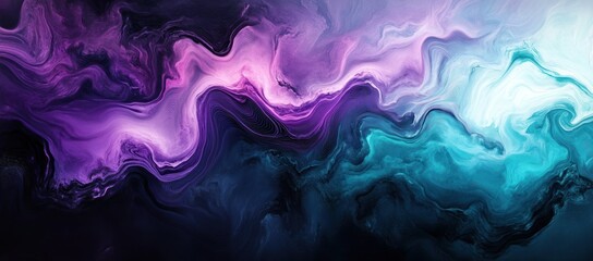Fototapeta premium Abstract gradient background with gradient teal and violet, black and white, featuring a smooth blend, ideal for modern and elegant designs.