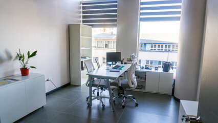 Office with furnitures decorated
