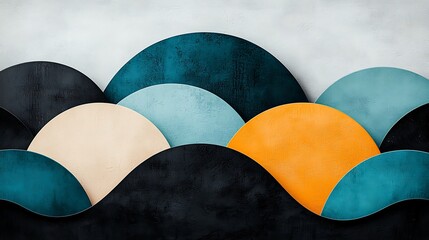 Abstract textured hillscape