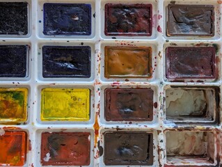 watercolor pallette texture