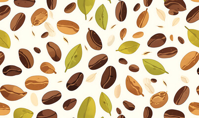 Obraz premium Coffee and accessories concept illustrations for wallpaper or advertising