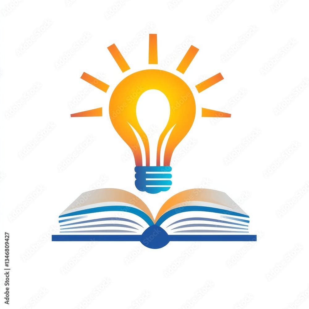 Poster Unleashing Knowledge: A Brilliant Idea Emerges from the Pages of an Open Book, Illuminating Learning and Innovation.
