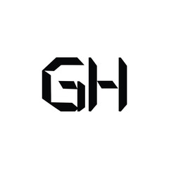 GH monogram logo design letter text name symbol monochrome logotype alphabet character simple logo