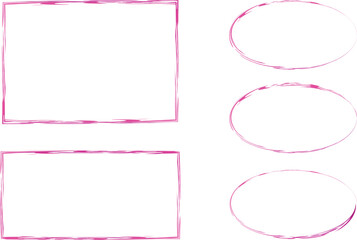pink colorful thin frames borders collection