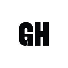 GH monogram logo design letter text name symbol monochrome logotype alphabet character simple logo