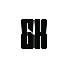 GH monogram logo design letter text name symbol monochrome logotype alphabet character simple logo