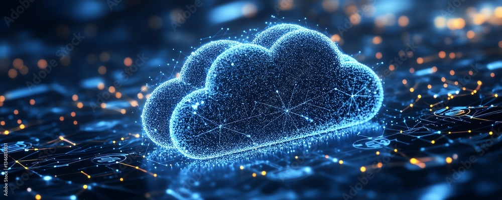 Aufkleber digital cloud computing network