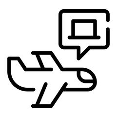 digital nomad line icon
