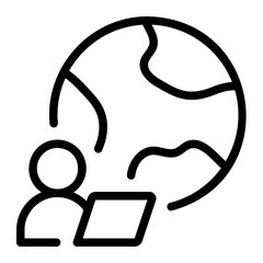 freelance line icon