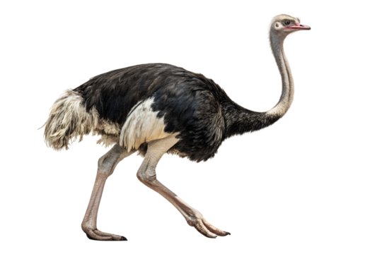 Male ostrich isolated on transparent background png