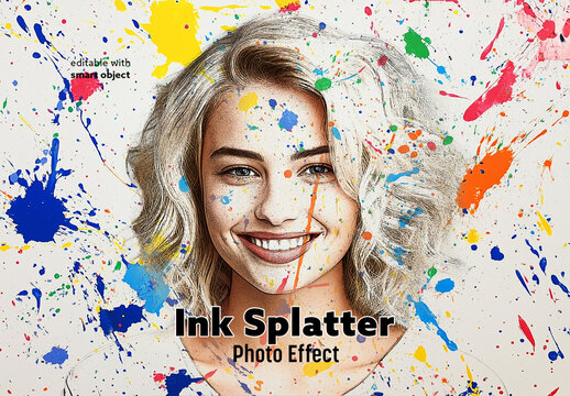 Ink Splatter Photo Effect