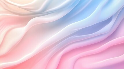 Obraz premium Soft and Dreamy Fabric Waves in Pastel Shades of Pink and Blue for Abstract Background or Design Projects