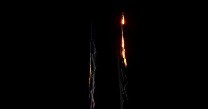 meteor shower effect on black background