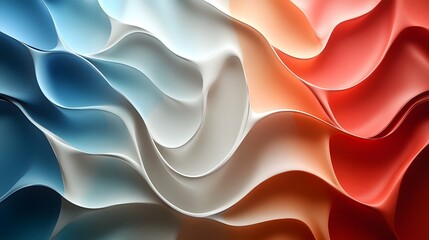 Mesmerizing Fluid Waves of Pastel Colors in Smooth Abstract Composition