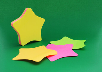 Separating three colorful sticky notes