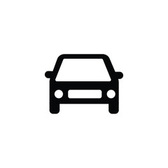 Saloon car front side illustration vector logo
