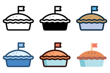 apple pie dish icon vector illustration