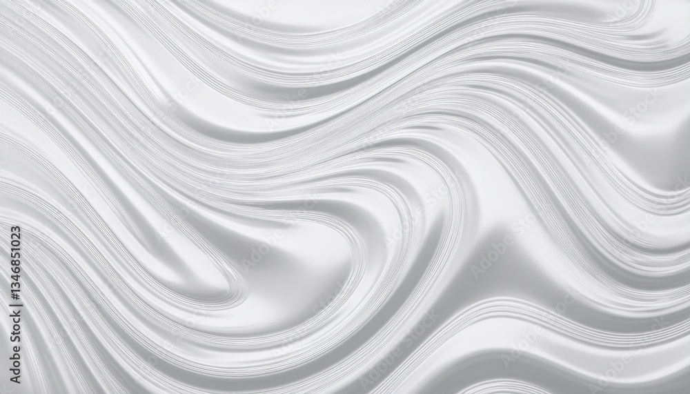 Poster abstract wave pattern with shades of silver and gray, with a glossy sheen creating an elegant and so