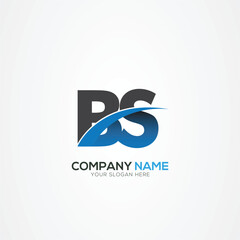 BS or SB Letter Logo Design with a Creative Cut Creative logo design