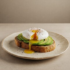 Avocado Toast with Poached Egg and Black Pepper – Cozy, Natural Light Food Photography for Advertising Campaigns
