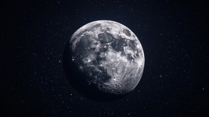 Fototapeta premium Stunning Full Moon Surrounded by Stars