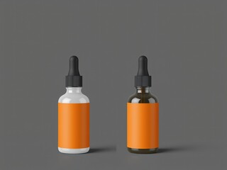 Mockup Dropper Bottles - Blank Label Design
