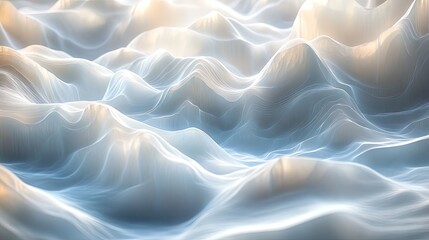 Obraz premium Abstract light waves landscape, digital art, background
