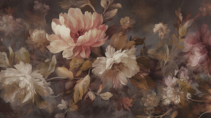 vintage background with florals