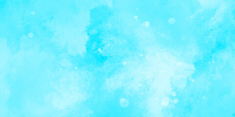 Abstract blue sky watercolor background. light blue bokeh glitter background on blurred texture. watercolor stain with hand paint pattern on blue splash with canvas. beautiful blue sky with cloud.